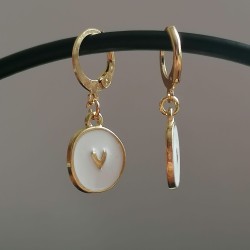 White Love Earrings