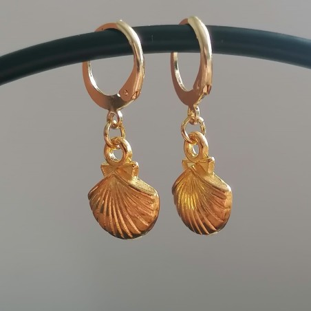 Golden Seashell Earrings