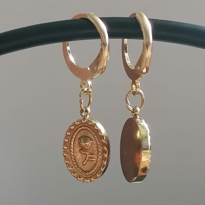 Golden Rosecharm Earrings