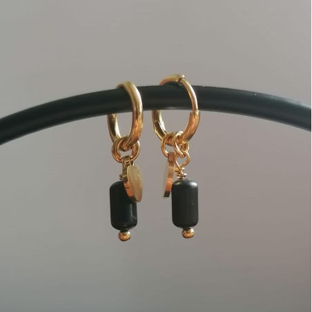 Black and Gold Earrings