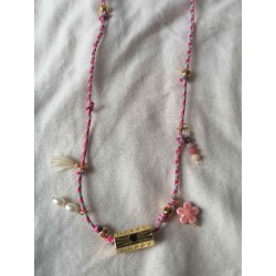 Pink Flower Necklace