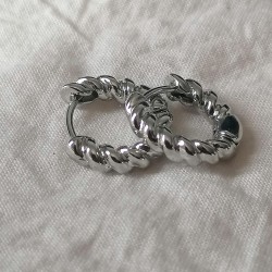 Twisted Hoops Silver