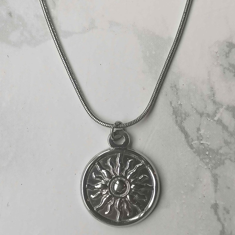 Sun Necklace Silver