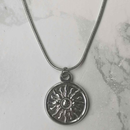 Sun Necklace Silver