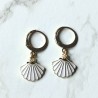 White Seashell Earrings