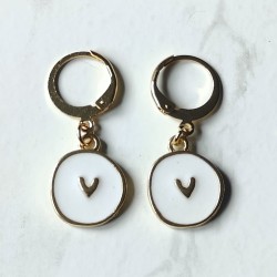 White Love Earrings