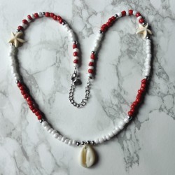 Red Seashell Necklace