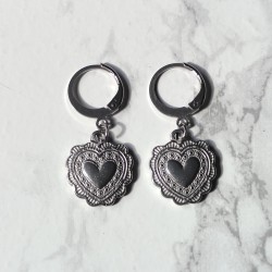 Silver Heart Earrings