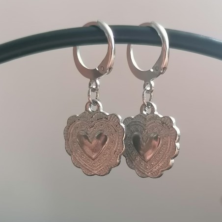 Silver Heart Earrings